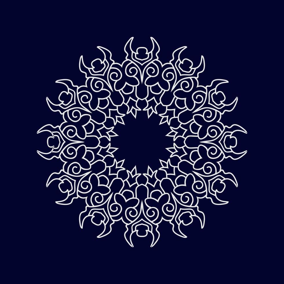 Ilustración de vector de fondo de diseño de patrón de mandala