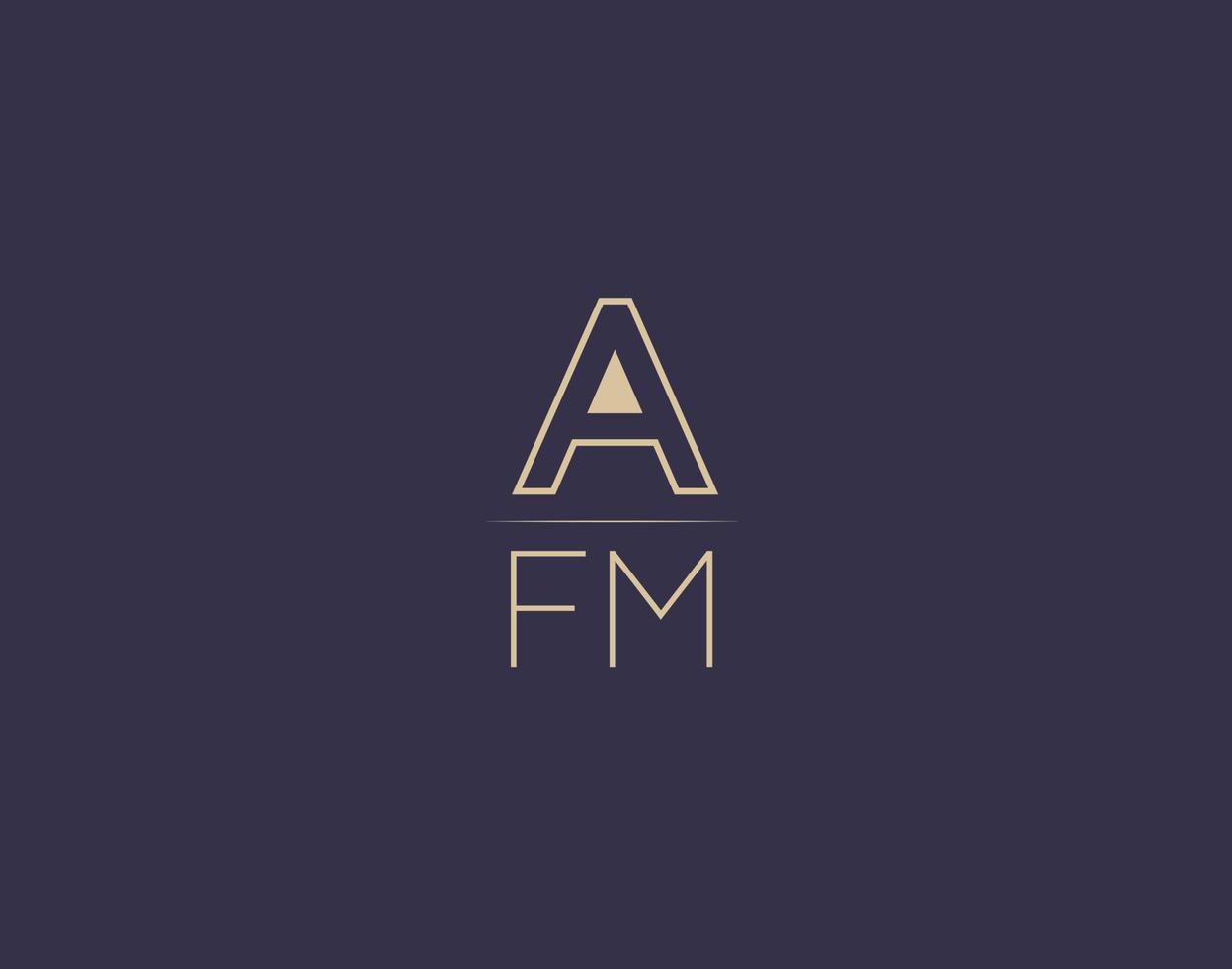 AFM letter logo design modern minimalist vector images 19584310 Vector