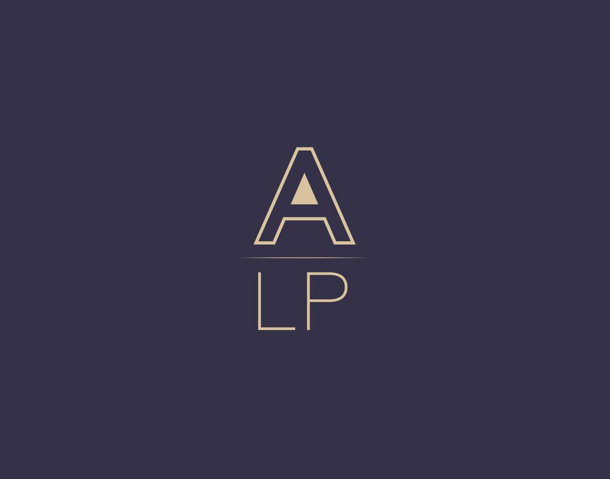 ALP letter logo design modern minimalist vector images