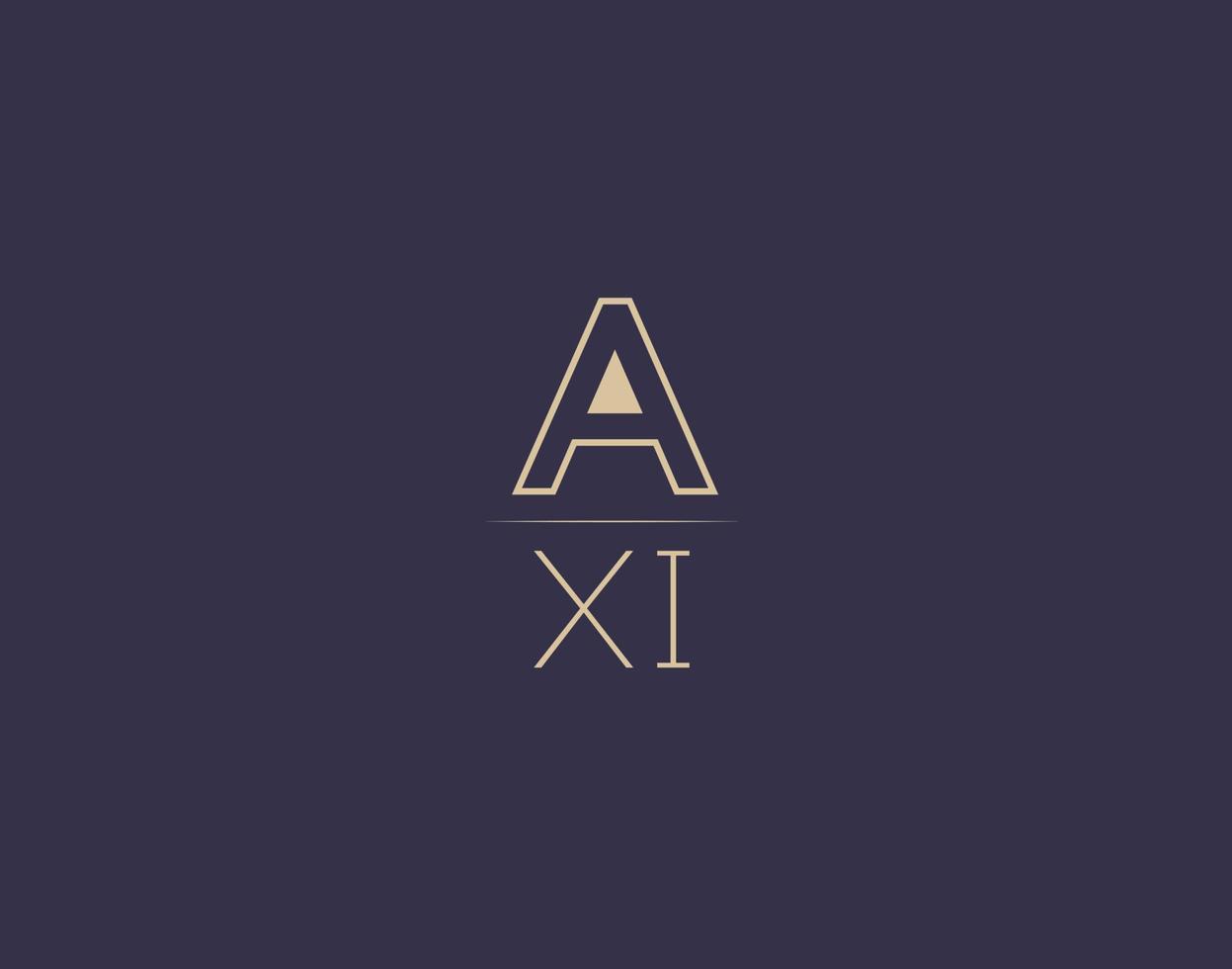 axi carta logotipo diseño moderno minimalista vector imágenes