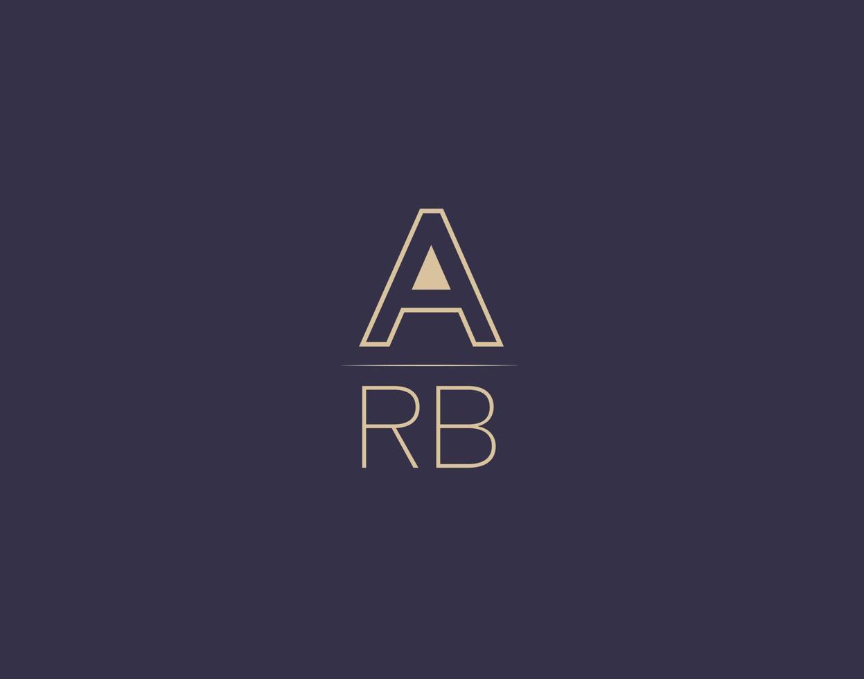 ARB letter logo design modern minimalist vector images
