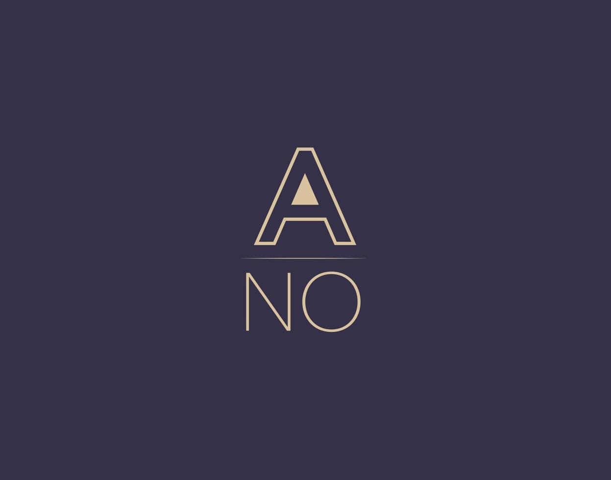 ANO letter logo design modern minimalist vector images