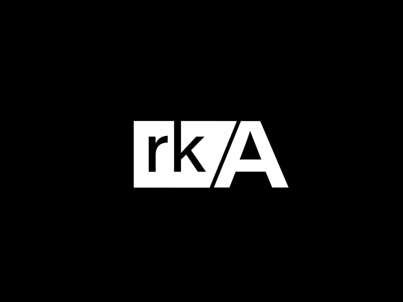 logotipo de rka y diseño gráfico de arte vectorial, iconos aislados en fondo negro vector