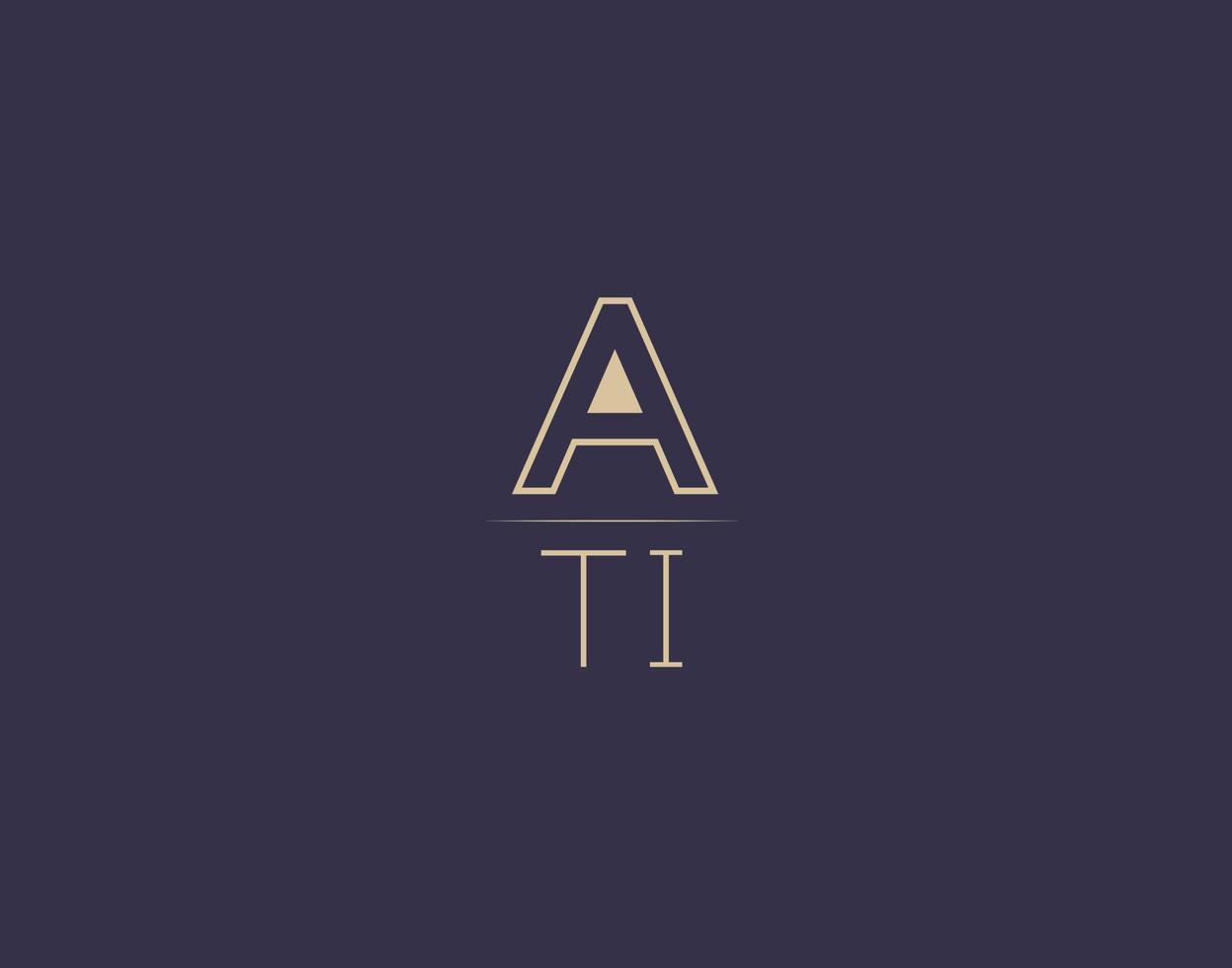 ATI letter logo design modern minimalist vector images