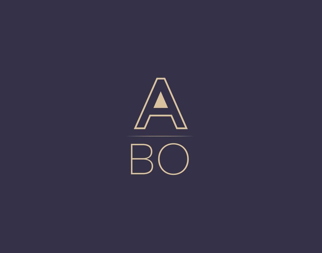 abo carta logo diseño moderno minimalista vector imágenes