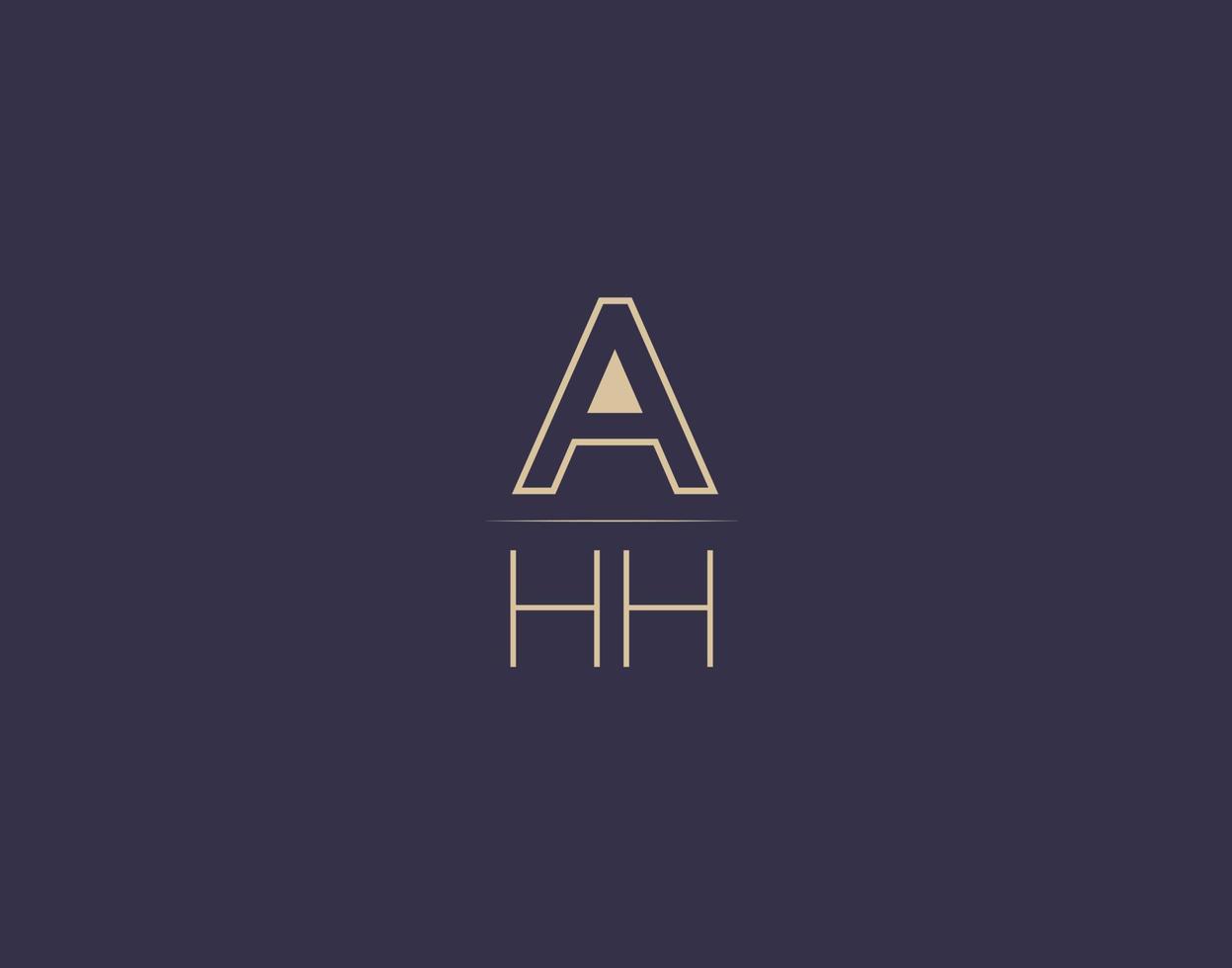 AHH letter logo design modern minimalist vector images