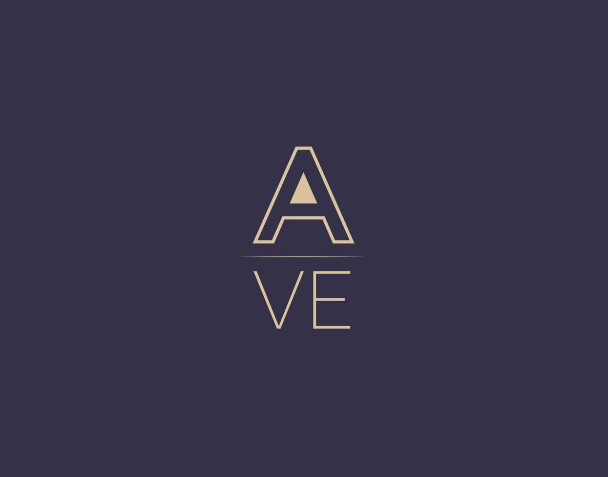 AVE letter logo design modern minimalist vector images