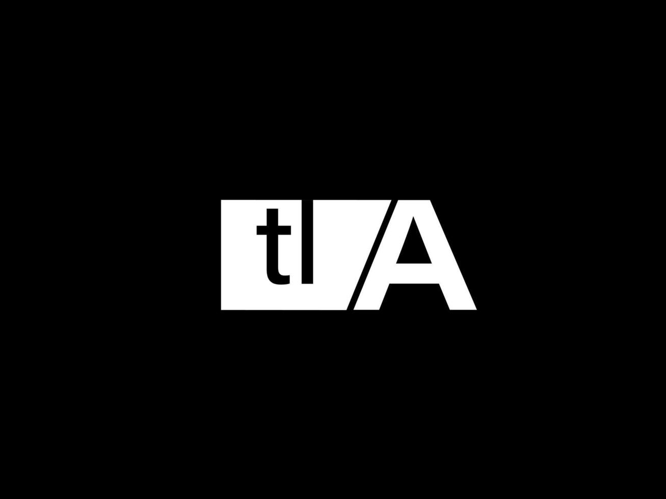 TLA Logo and Graphics design vector art, Icons isolated on black background