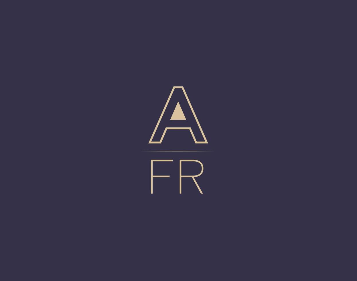 AFR letter logo design modern minimalist vector images