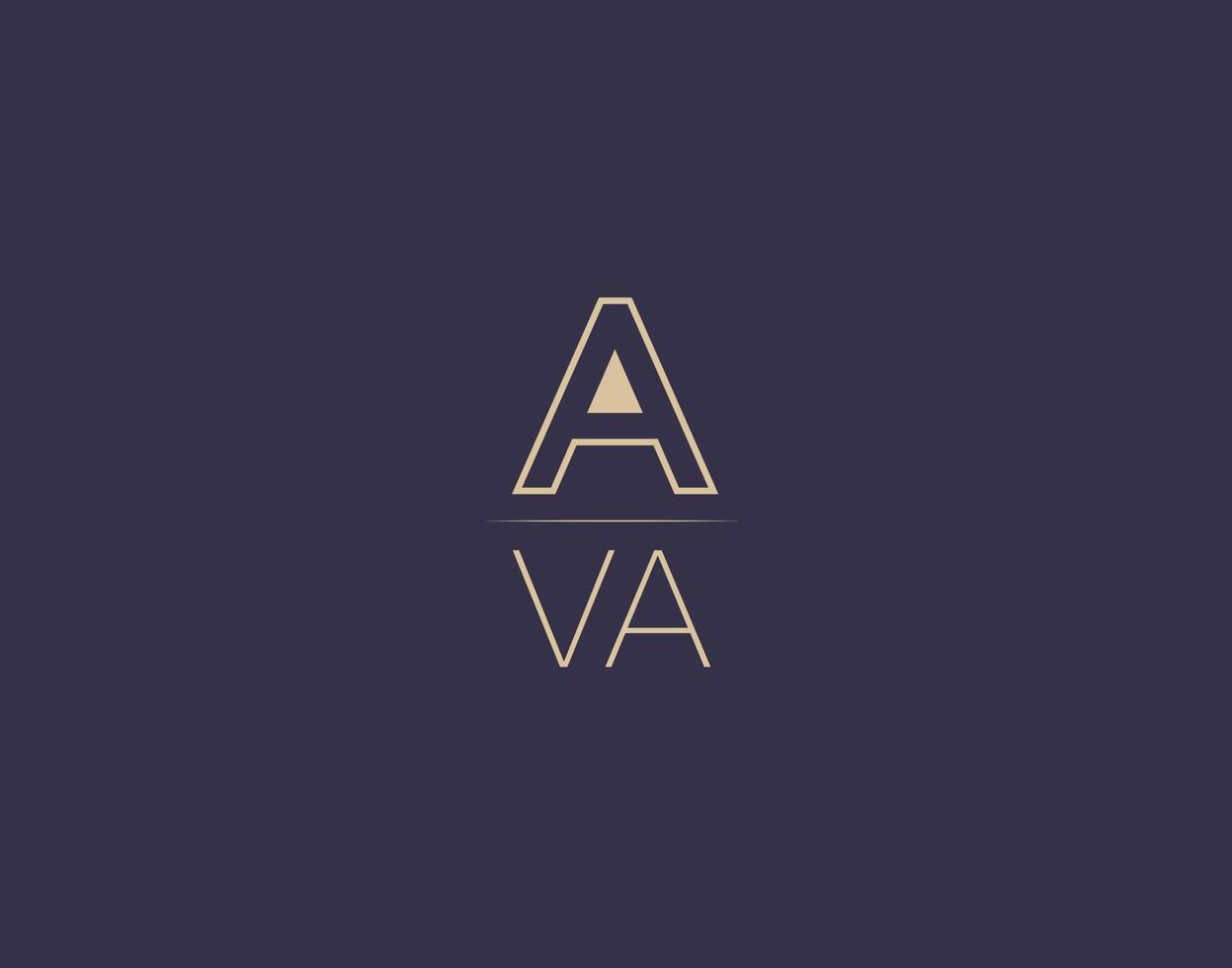 AVA letter logo design modern minimalist vector images