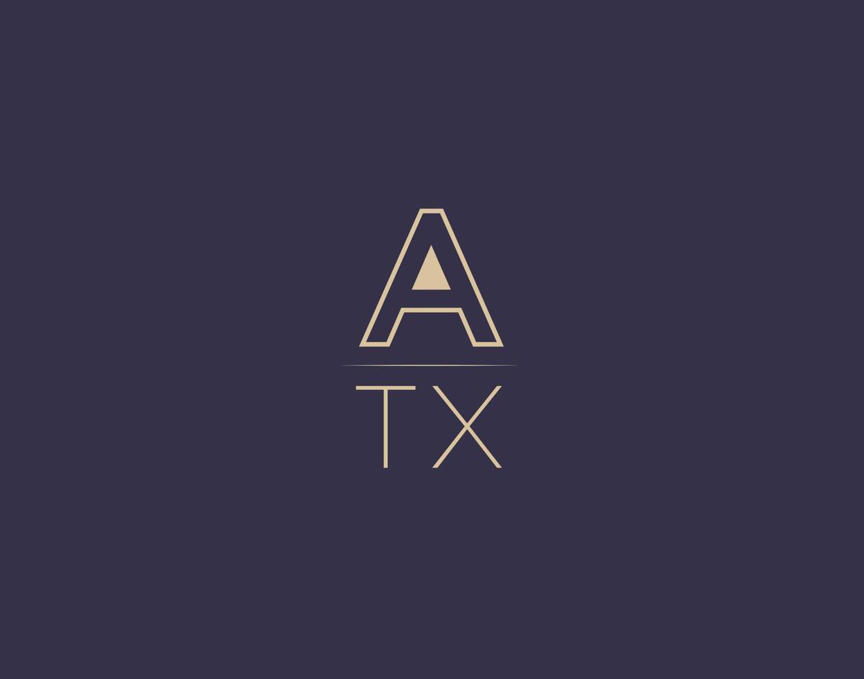 ATX letter logo design modern minimalist vector images