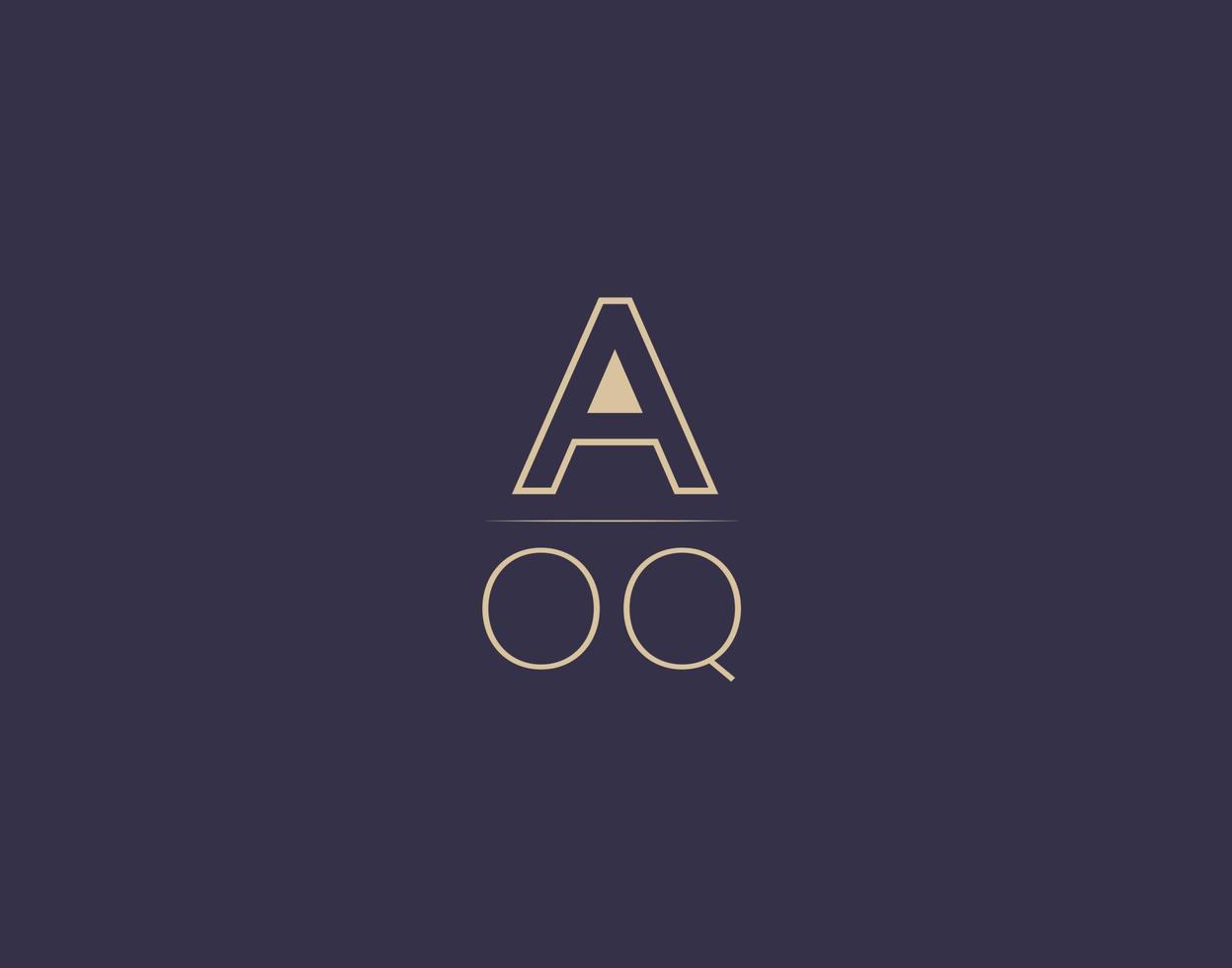 aoq carta logo diseño moderno minimalista vector imágenes