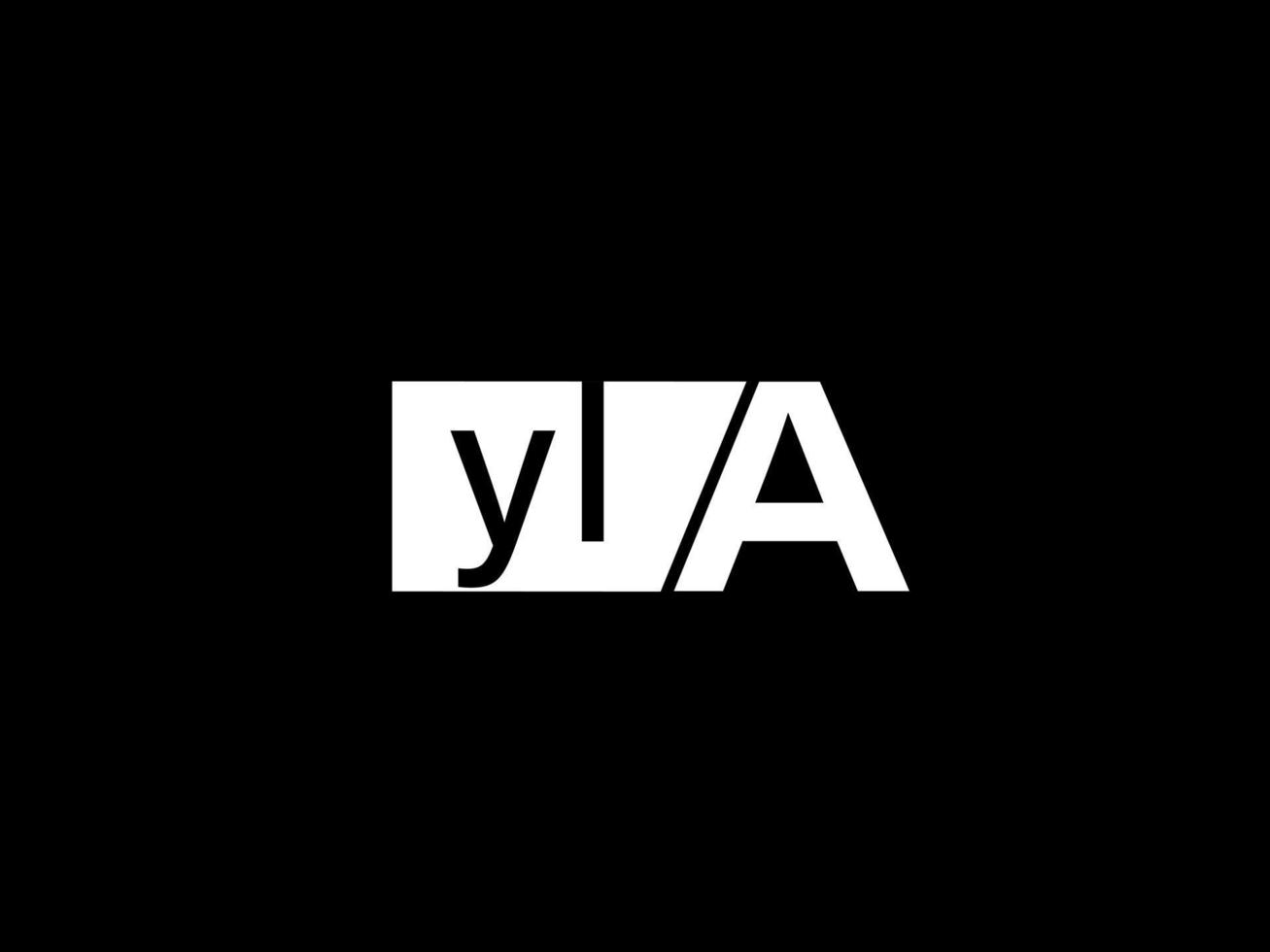 YLA Logo and Graphics design vector art, Icons isolated on black background