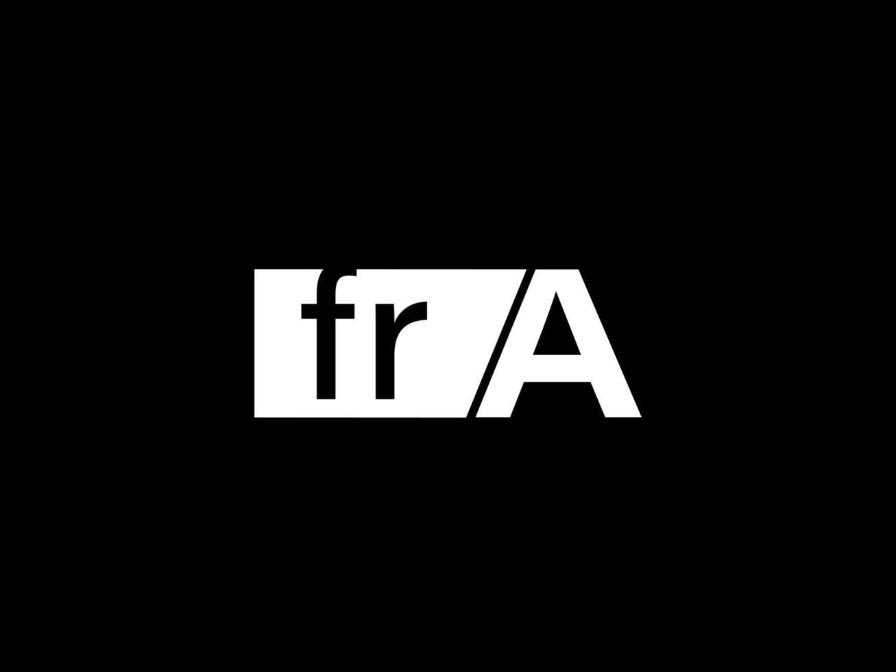 FRA Logo and Graphics design vector art, Icons isolated on black background