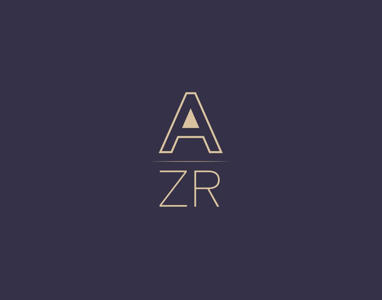 azr carta logo diseño moderno minimalista vector imágenes