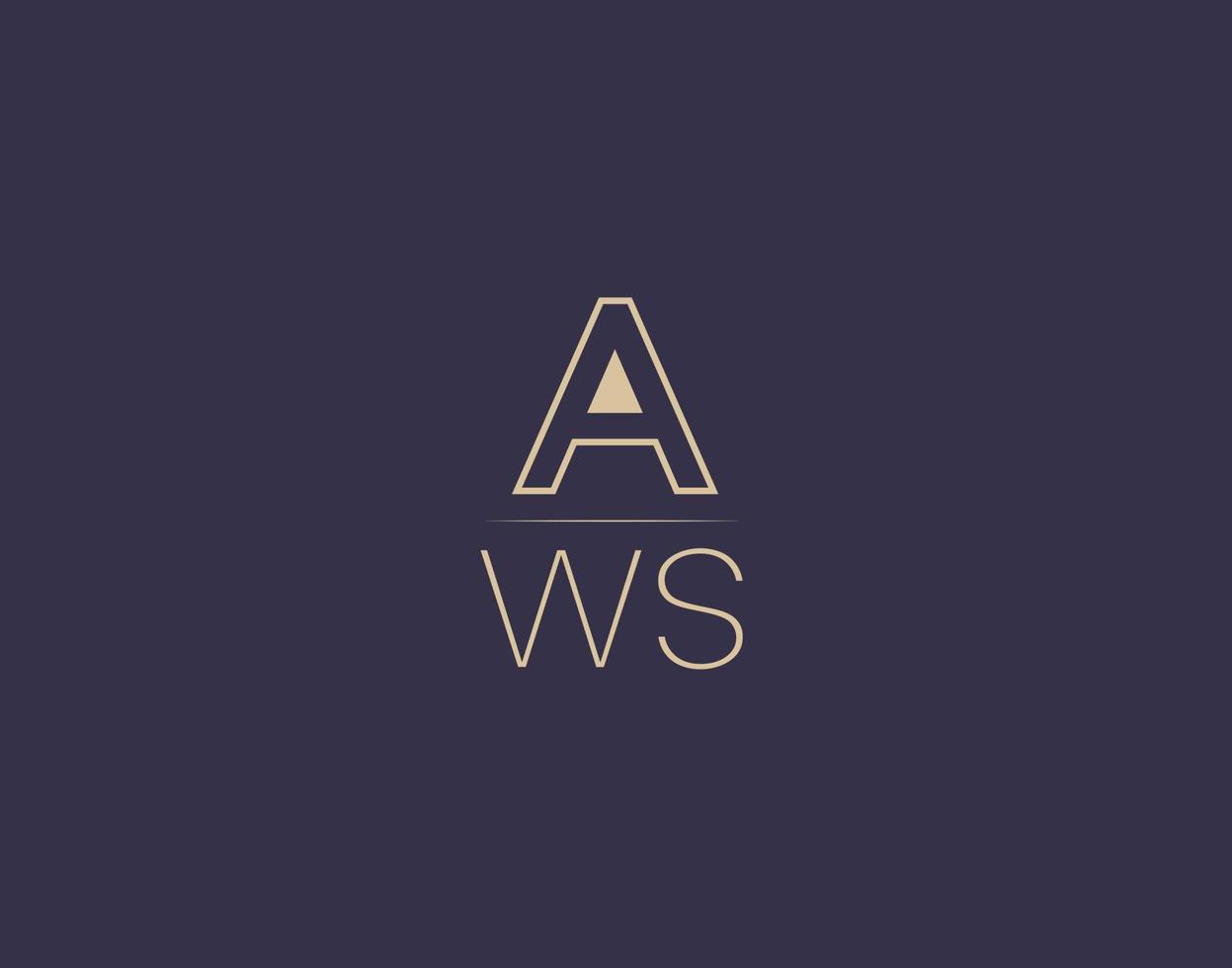 aws carta logotipo diseño moderno minimalista vector imágenes