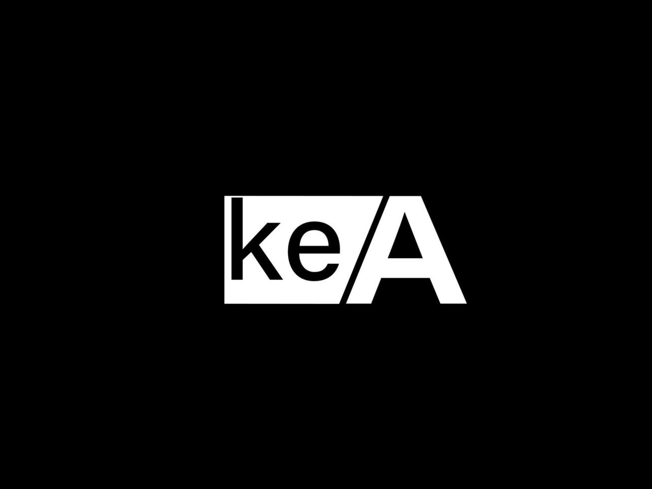 logotipo de kea y arte vectorial de diseño gráfico, iconos aislados en fondo negro vector