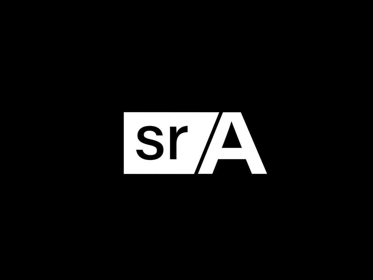 sra logo y diseño gráfico arte vectorial, iconos aislados en fondo negro vector