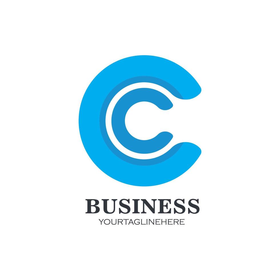 vector de plantilla de negocio de logotipo de letra c