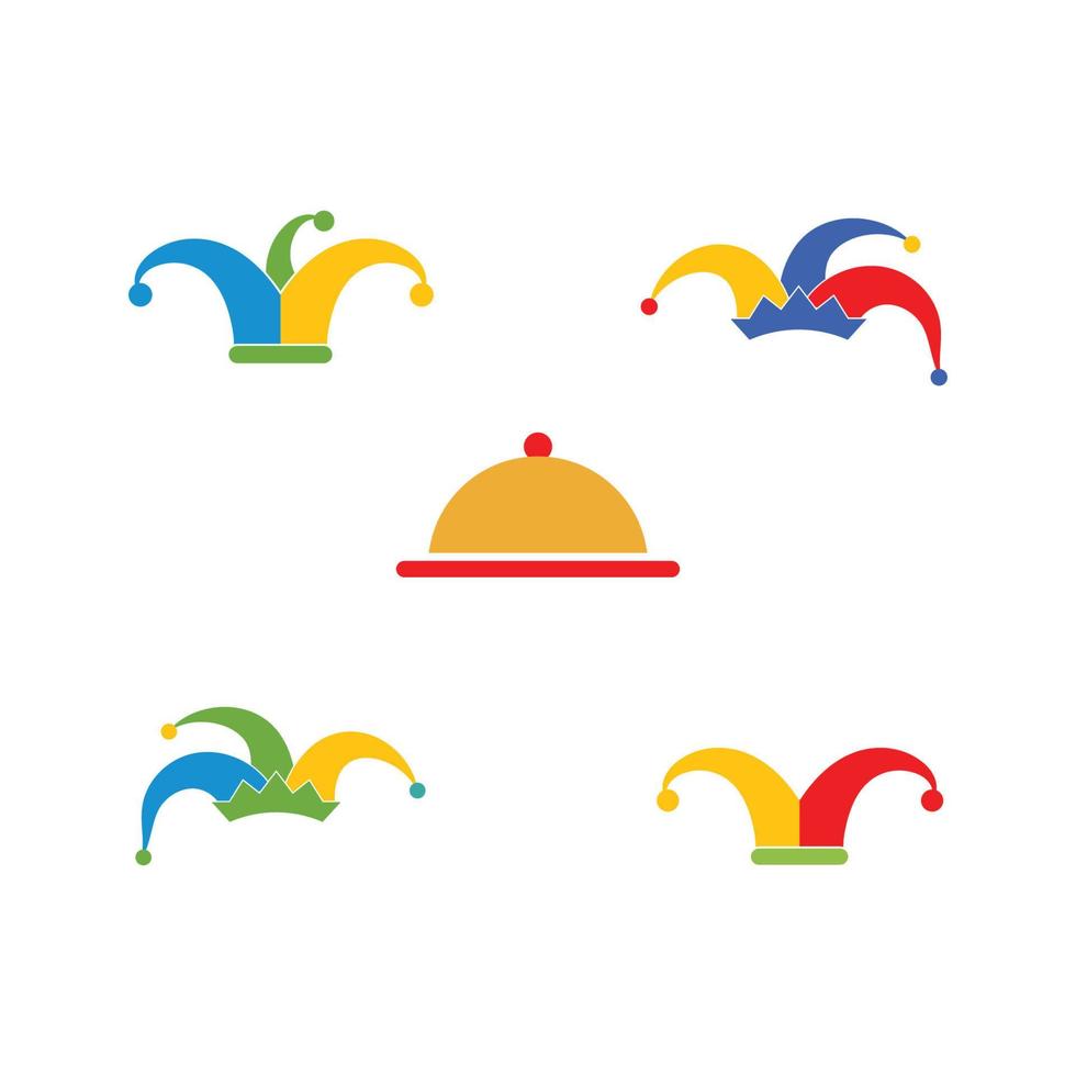 diseño de icono de vector de ilustración de sombrero de payaso