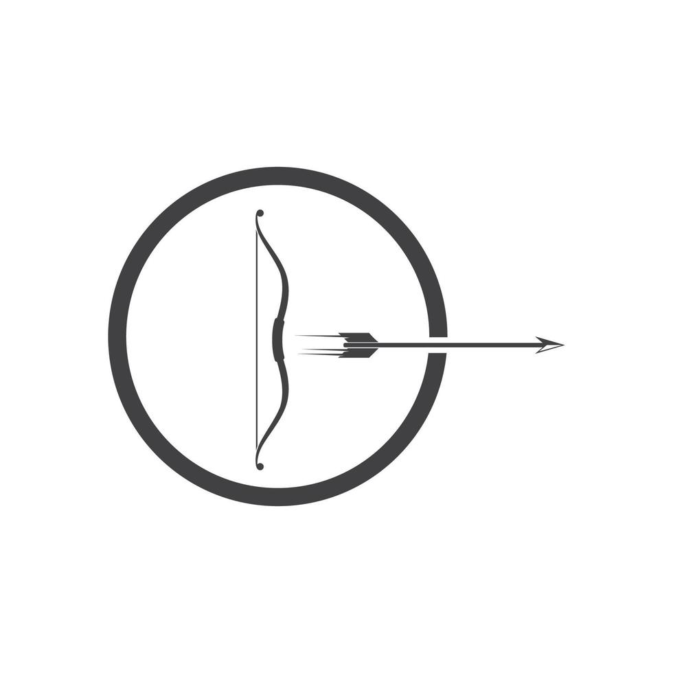 plantilla de logotipo de ilustración de vector de icono de tiro con arco de flecha