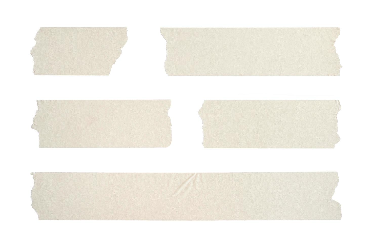 Close up of adhesive tape wrinkle set on white background photo