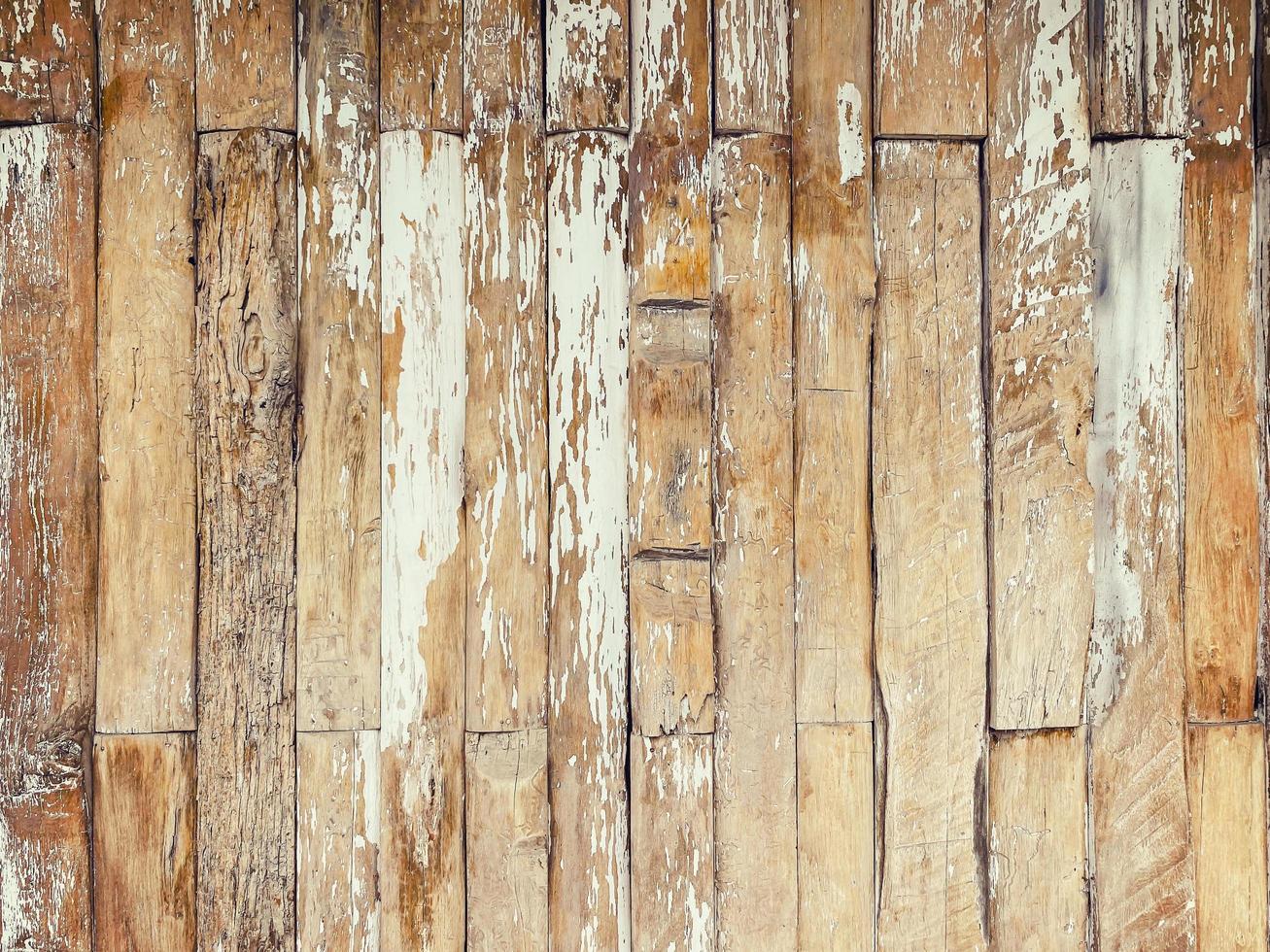 old wood and white paint background and texture with copy space photo
