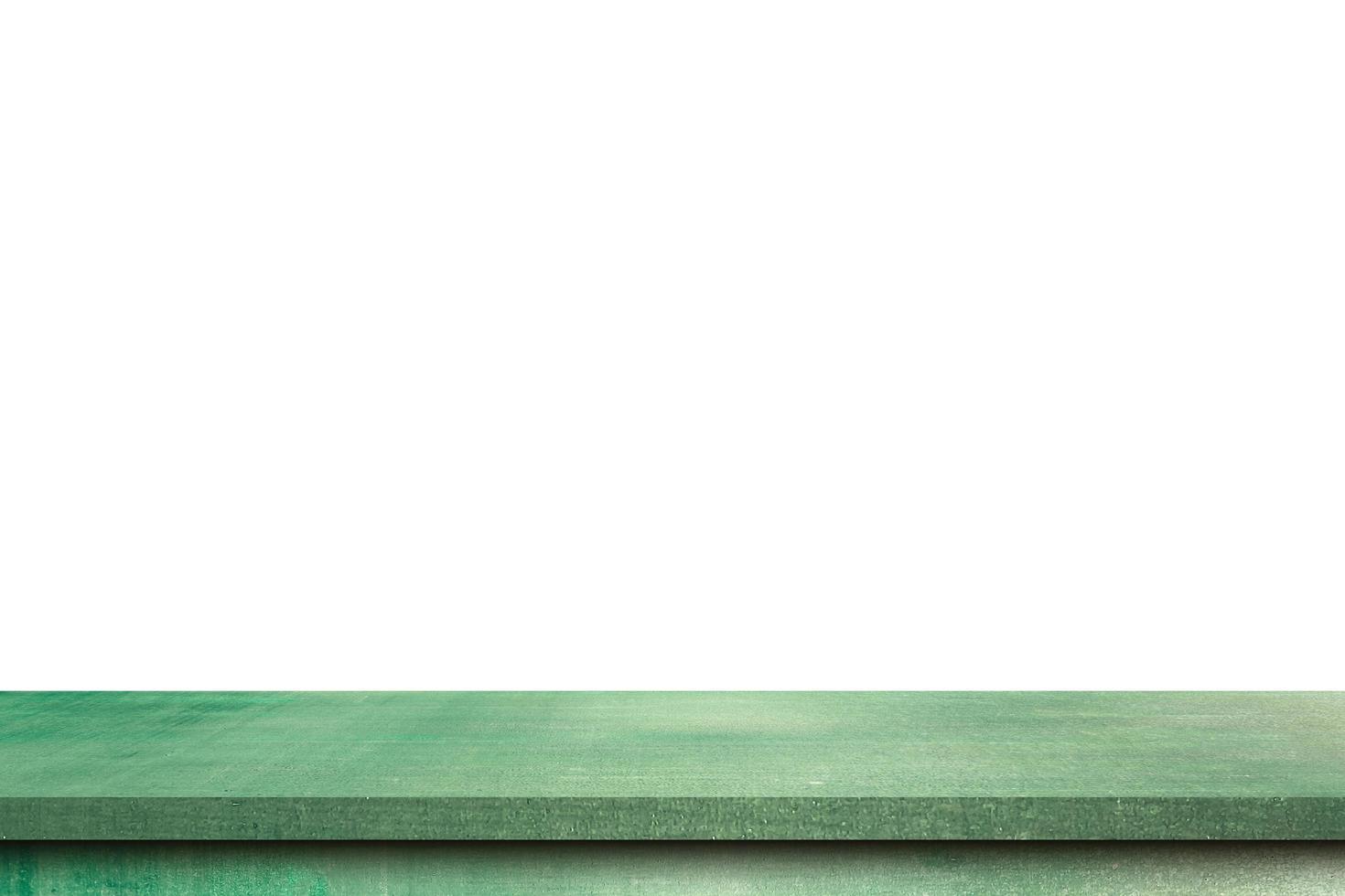 Empty old wood table on isolate white background and display montage with copy space for product. photo