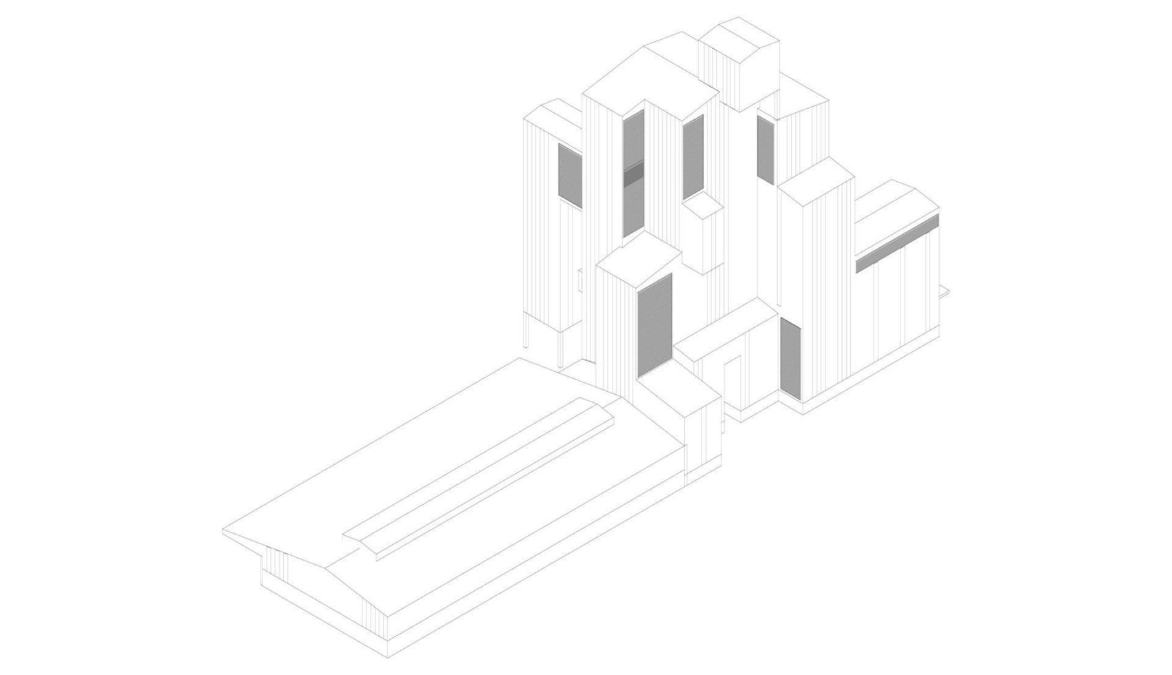 3D illustration of building project vector