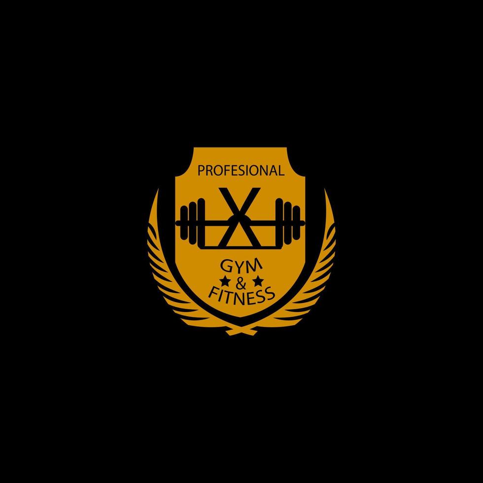 x logo gimnasio vector para empresa de identidad. ilustración de vector de plantilla de fitness de letra inicial para su marca.