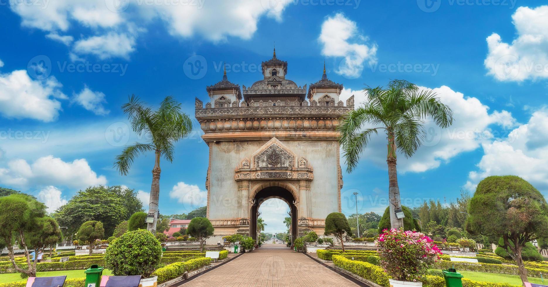 Patuxai literally meaning Victory Gate in Vientiane,Laos photo