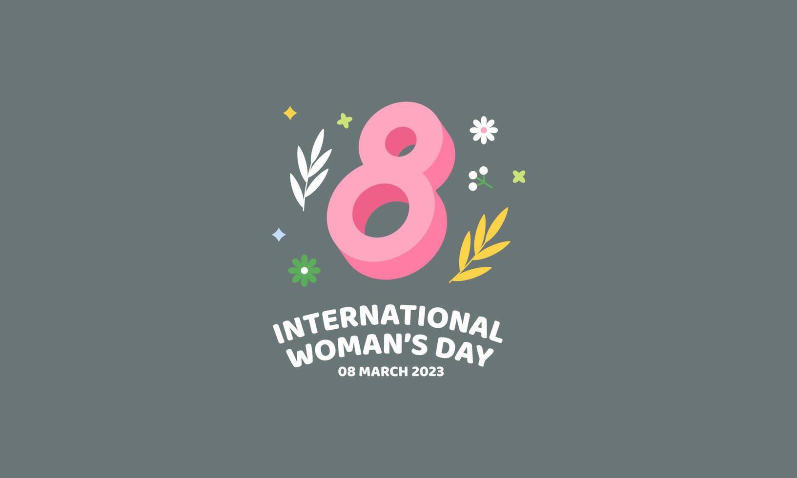 día internacional de la mujer banner plantilla vector diseño plano