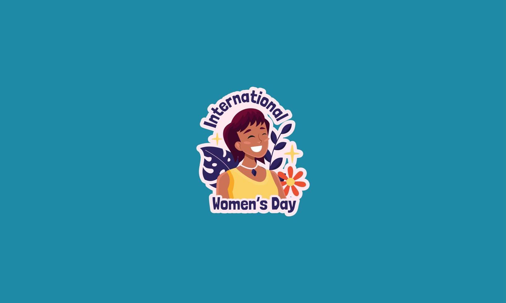 diseño plano del ejemplo del vector de la celebración del día de la mujer