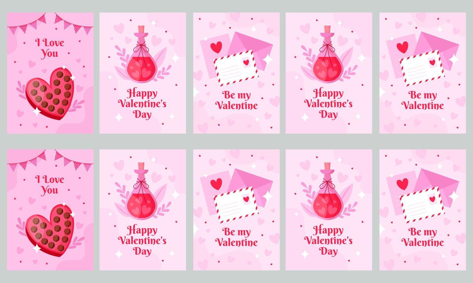 social media stories of valentine day template vector