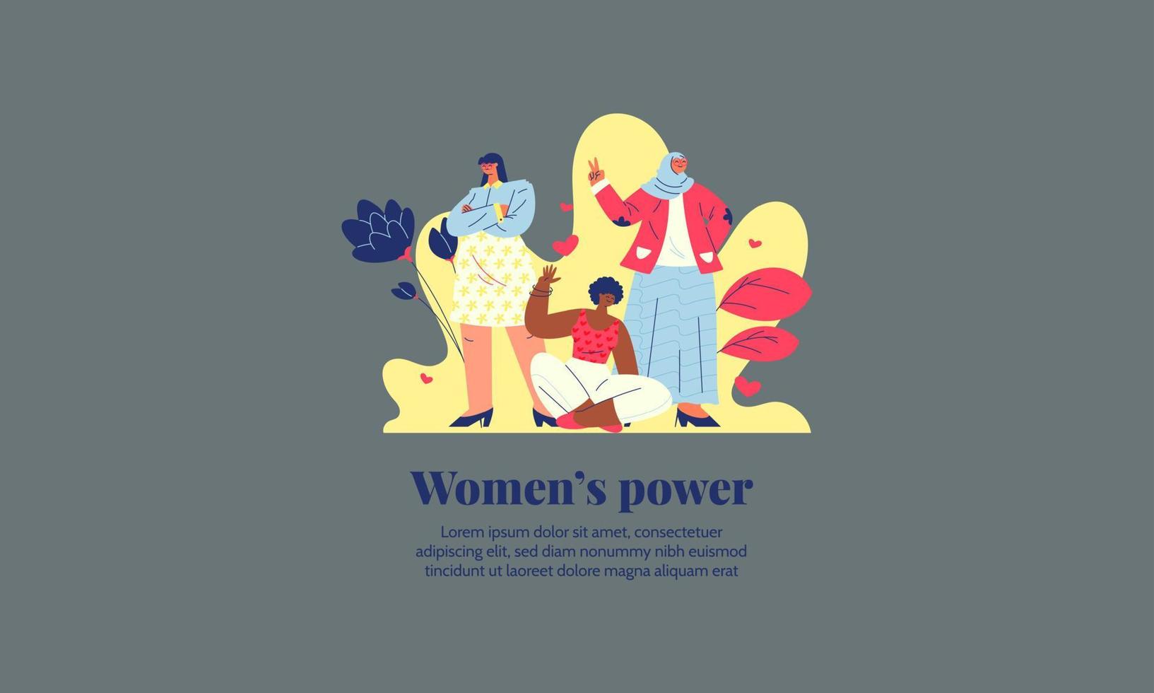 international women day banner template vector flat design