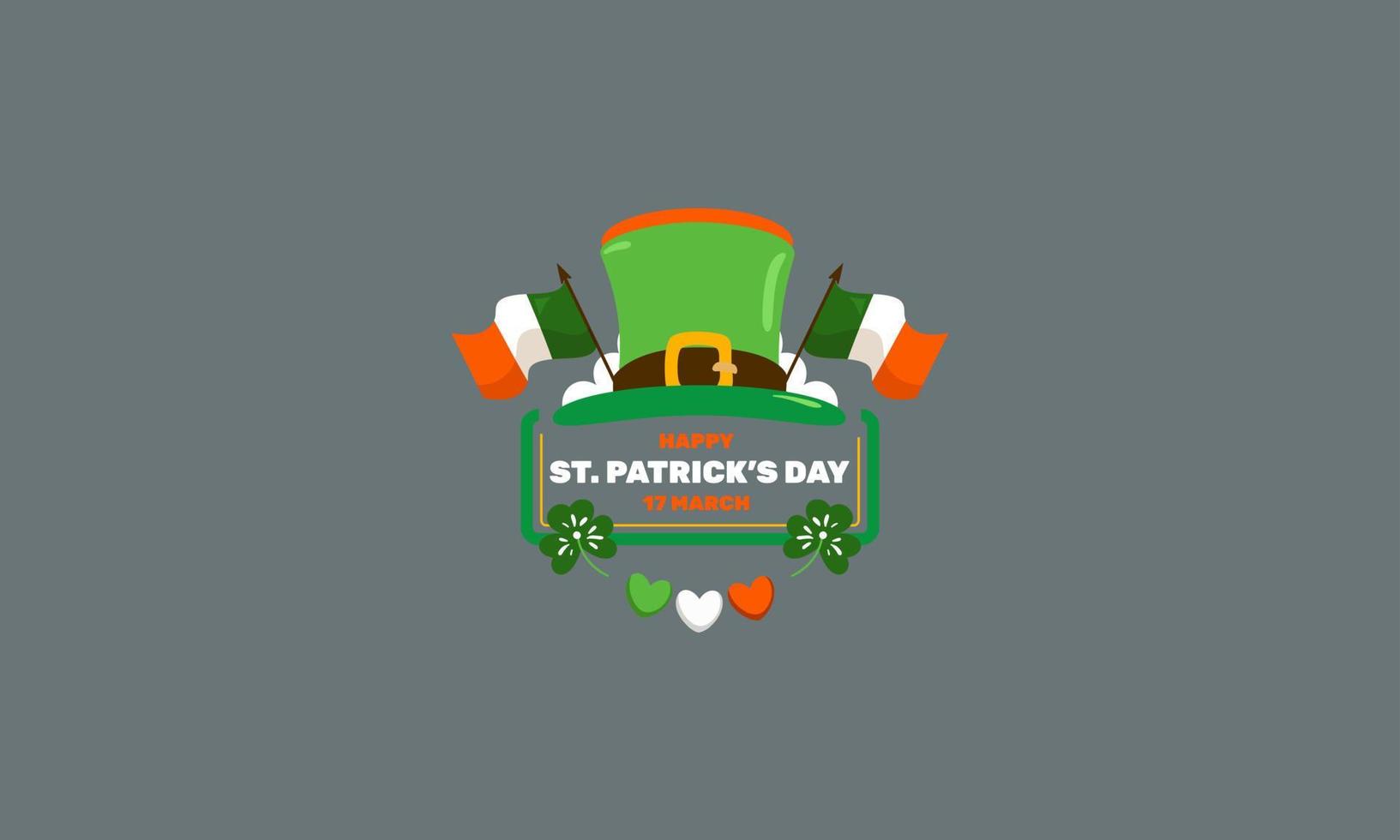 happy st patrick day banner template vector flat design