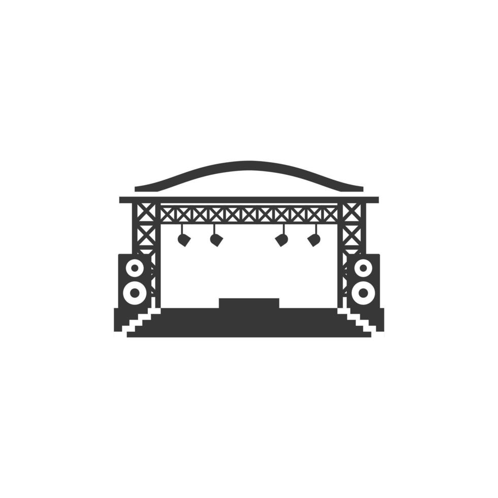 Concert stage illustration vector icon