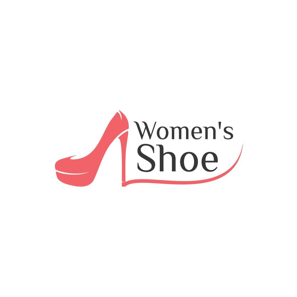 High heels icon in flat logo design. Fashion Emblem. Women Shoe, Isolated On White. vector