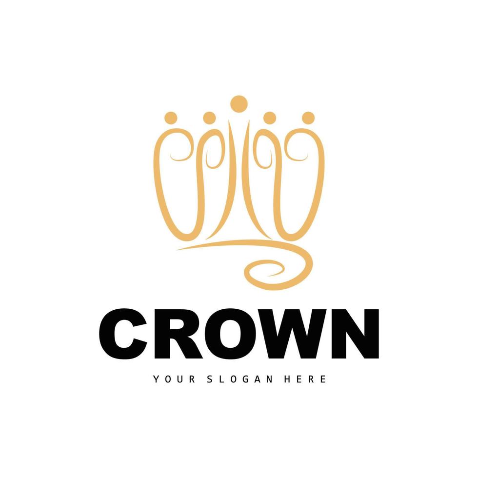 Crown Logo, King And Queen Icon Design, Vector Elegant, Simple, Template Illustration