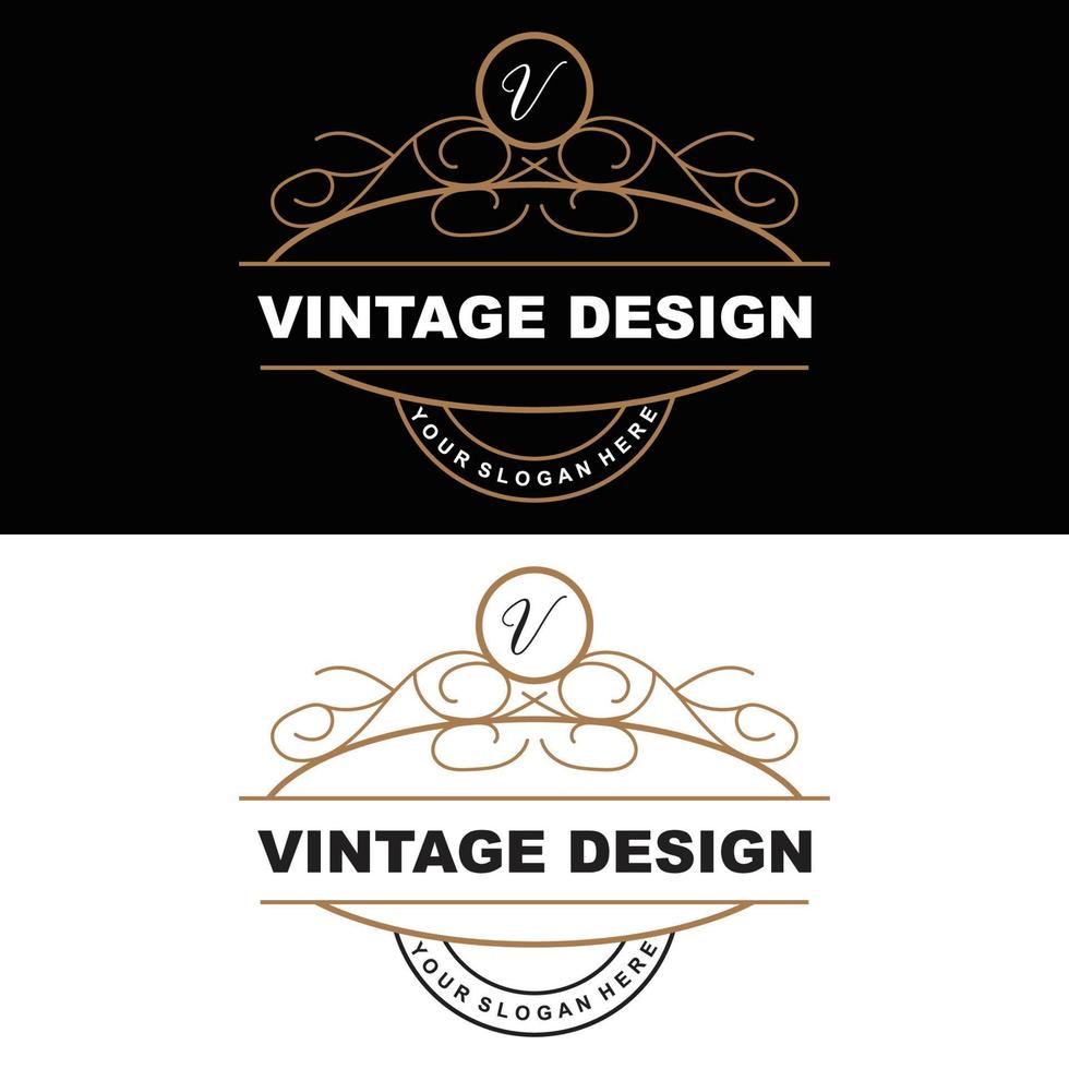 diseño retro vintage, logotipo de adorno vectorial minimalista de lujo, con estilo mandala y batik, ilustración de marca de producto, invitación, banner, moda vector