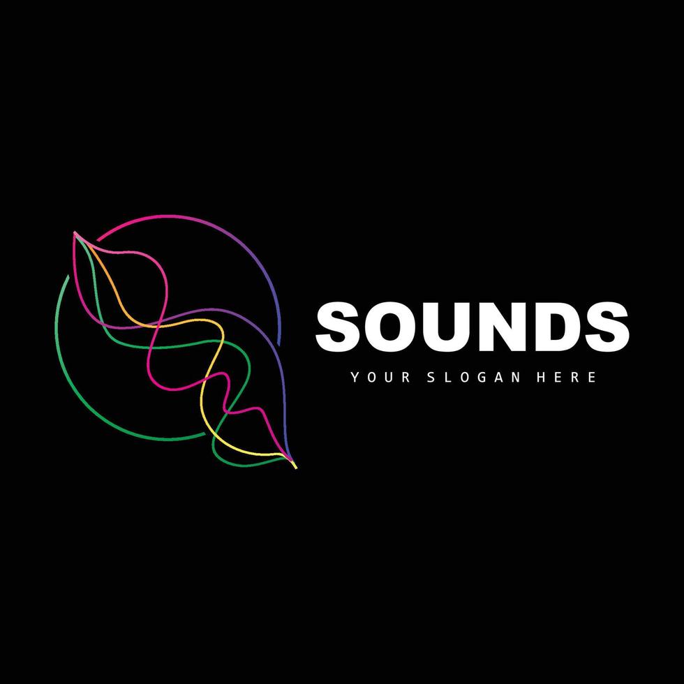 Sound Wave Logo, Equalizer Design, Music Wave Vibration, Simple Vector Icon With Line Style