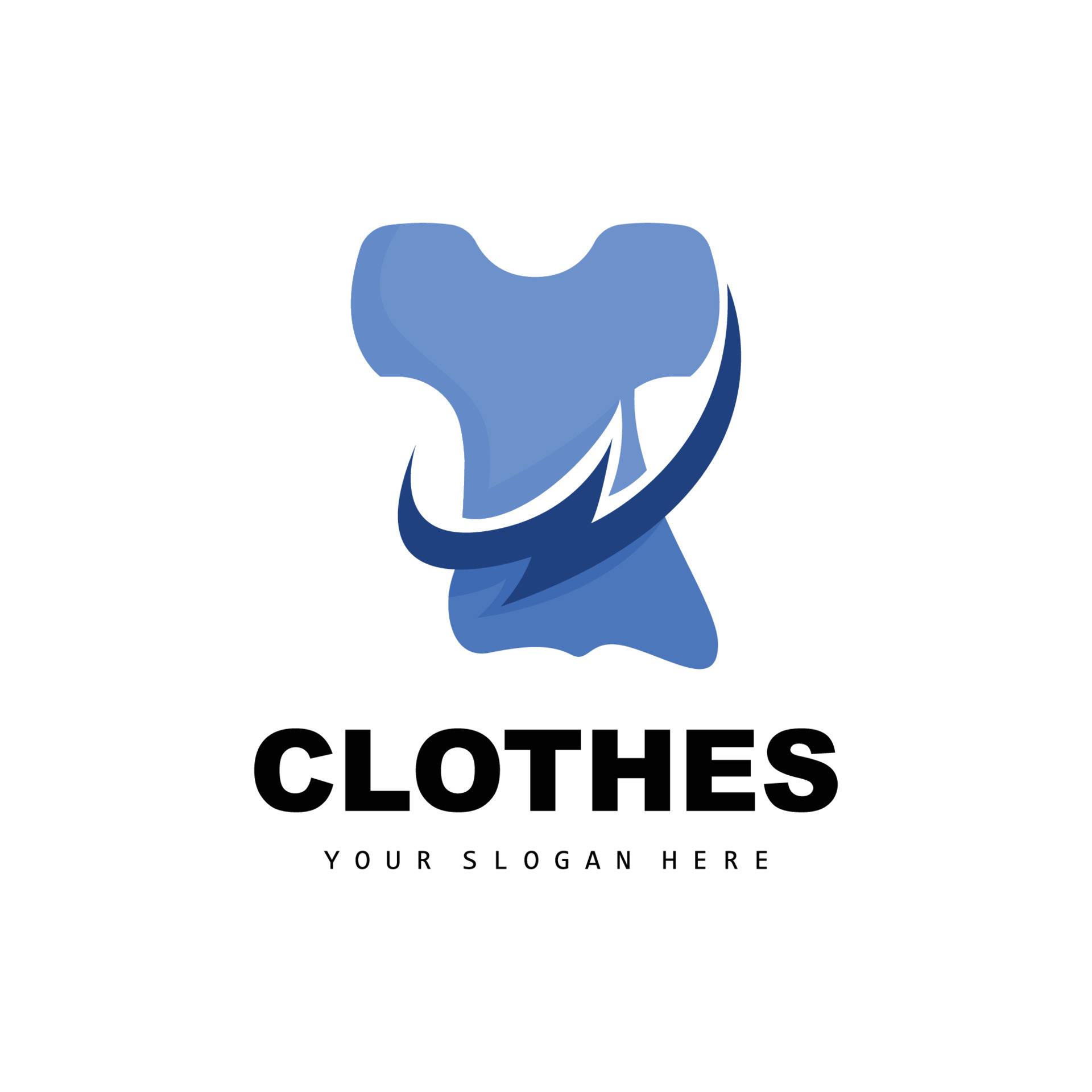Clothing Logo, Simple Style Shirt Design, Clothing Store Vector