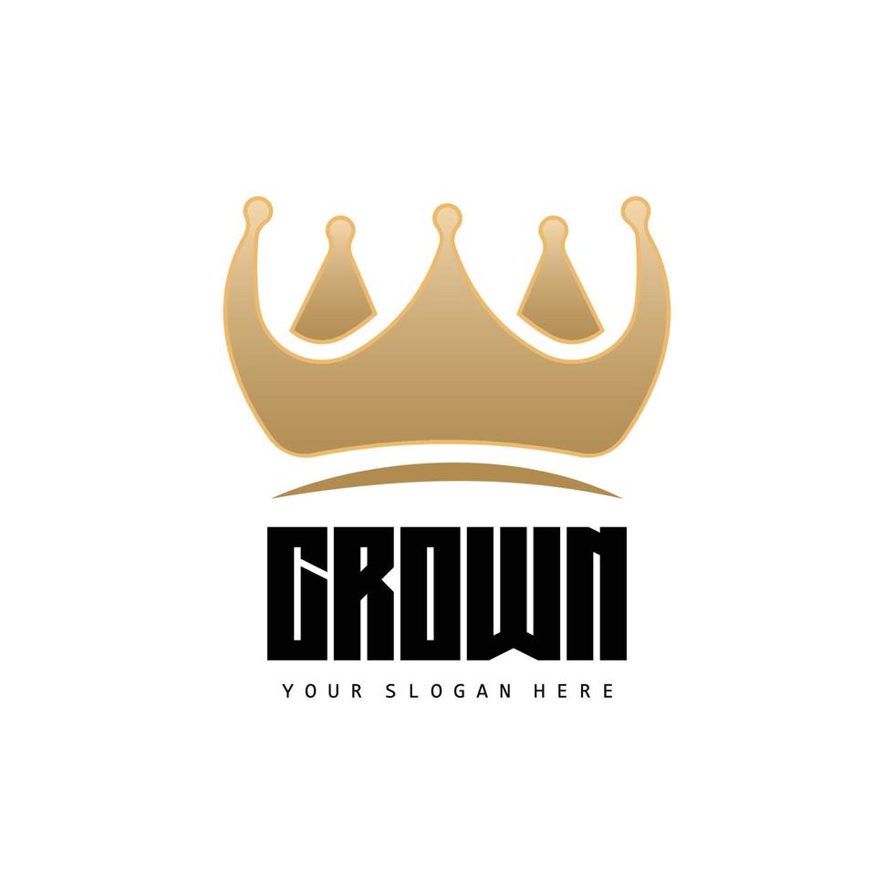 Crown Logo, King And Queen Icon Design, Vector Elegant, Simple, Template Illustration