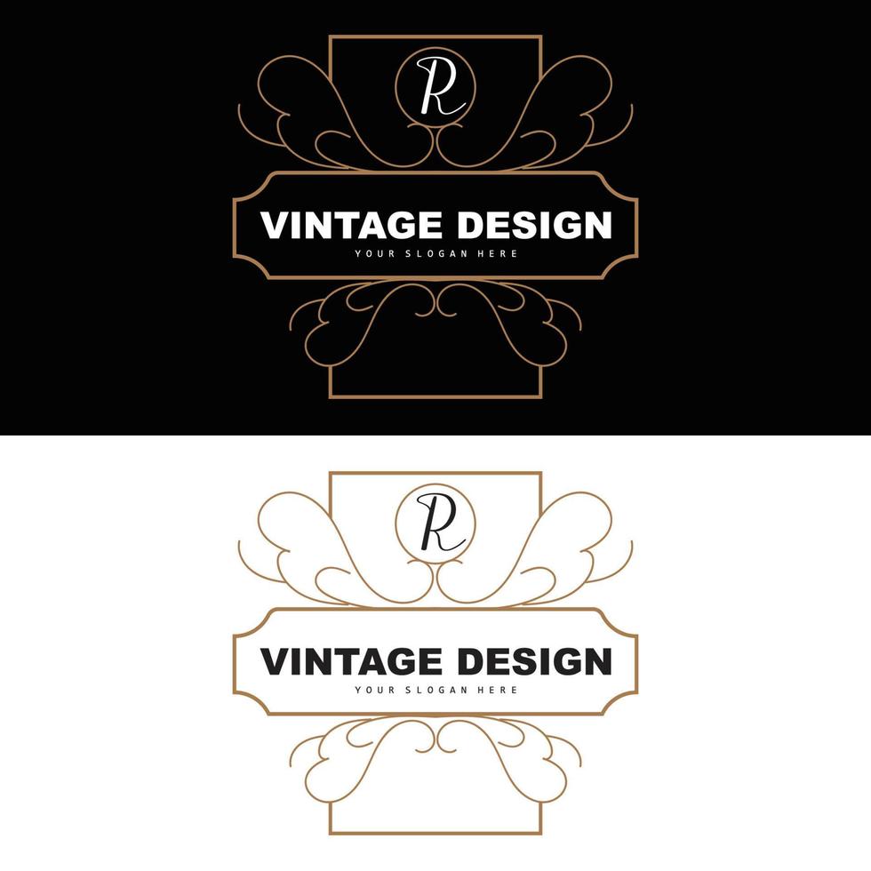 Retro Vintage Design, Luxurious Minimalist Vector Ornament Logo, With Mandala And Batik Style, Product Brand Illustration, Invitation, Banner, Fashion