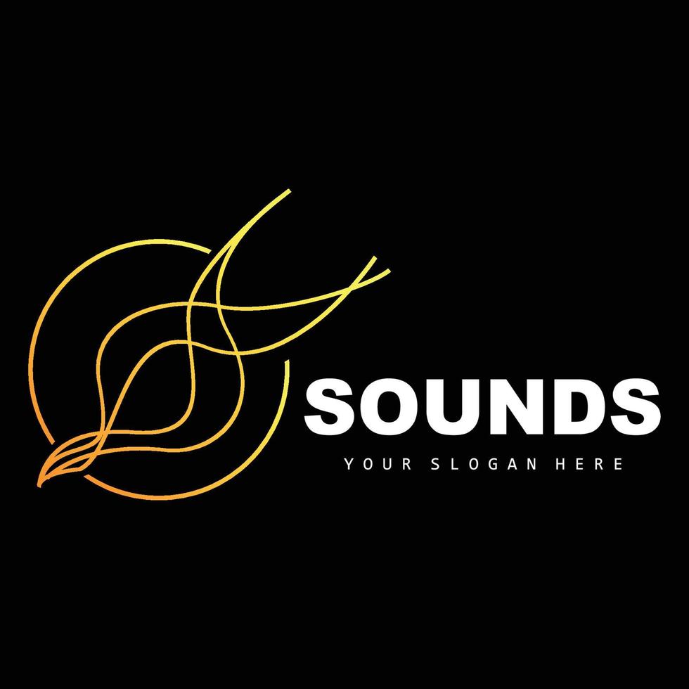 Sound Wave Logo, Equalizer Design, Music Wave Vibration, Simple Vector Icon With Line Style