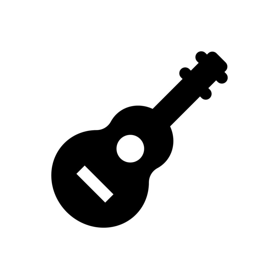 vector de icono de guitarra, signo de instrumento musical acústico aislado sobre fondo blanco. estilo plano de moda para diseño gráfico, logotipo, sitio web, redes sociales, ui, aplicación móvil