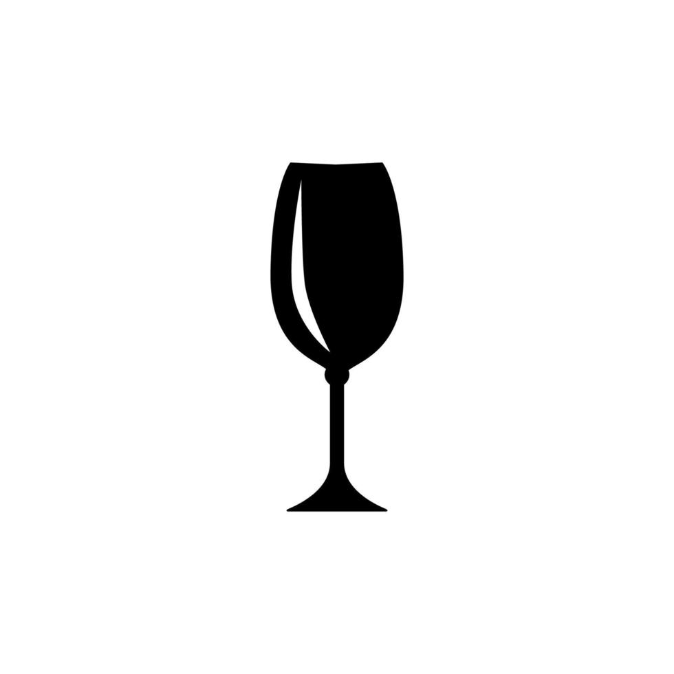 Wineglass icon. Trophy symbol. Flat Vector Illustration