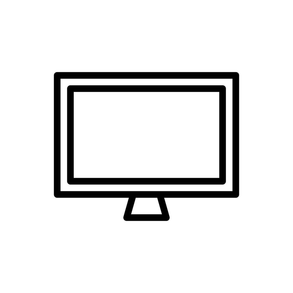 icono de tv en estilo moderno y plano aislado en fondo gris. símbolo de televisión para el diseño de su sitio web, logotipo, aplicación, ui. ilustración vectorial, eps10. vector