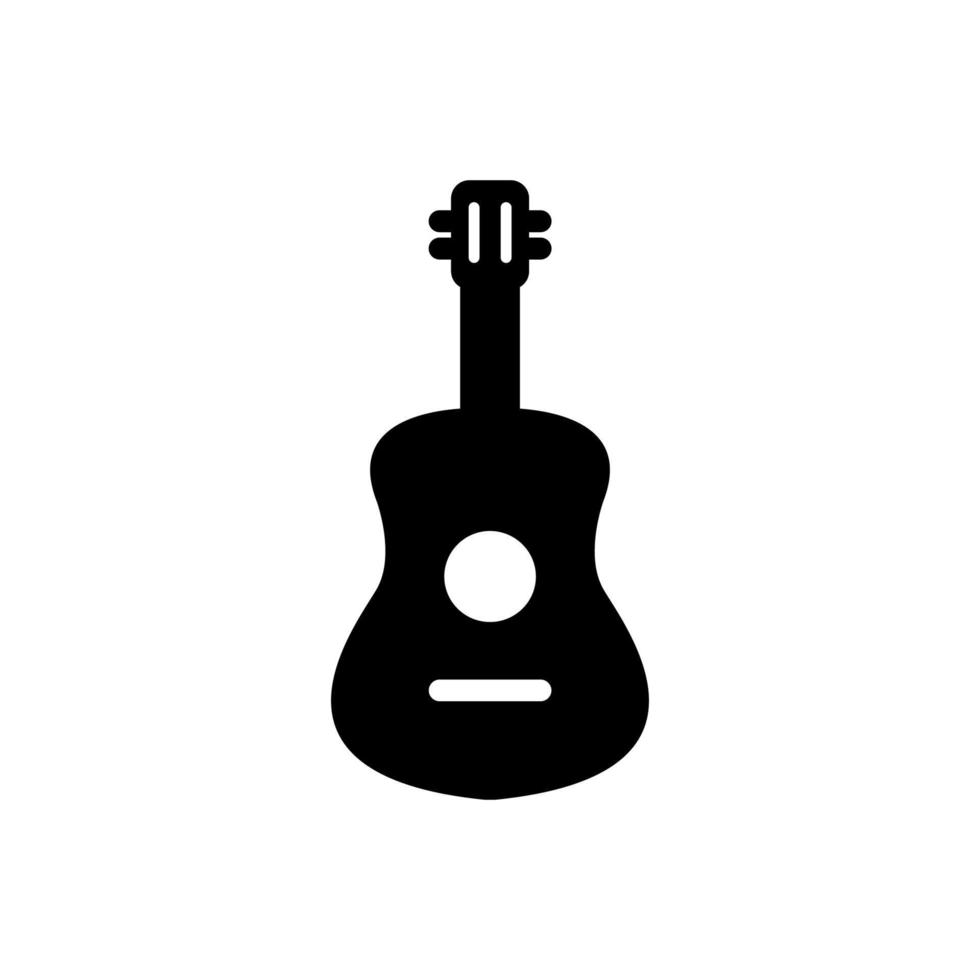 guitar icon vector, acoustic musical instrument sign isolated on white background. Trendy flat style for graphic design, logo, website, social media, UI, mobile app vector