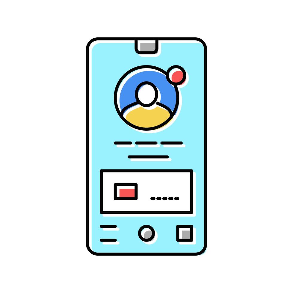 mobile application color icon vector illustration